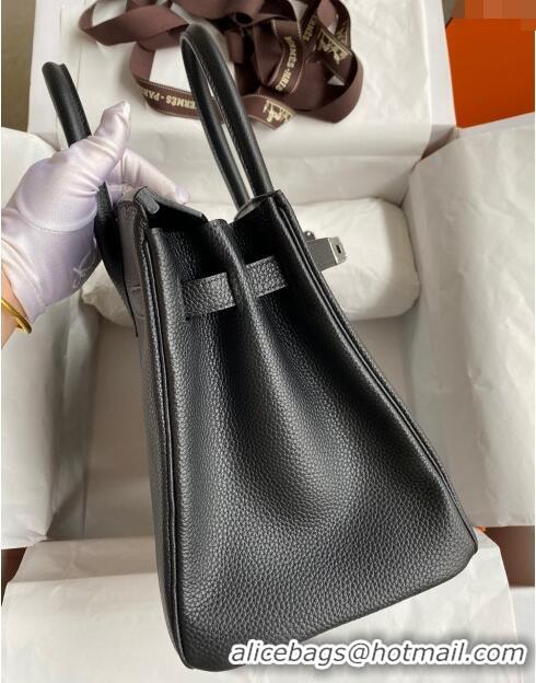 New Style Hermes Birkin 30cm Bag in Original Togo Leather H30 Black/Silver 2024 (Full Handmade)