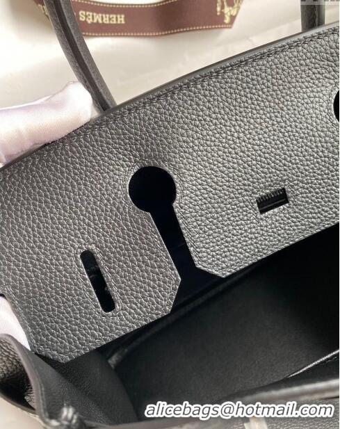 New Style Hermes Birkin 30cm Bag in Original Togo Leather H30 Black/Silver 2024 (Full Handmade)