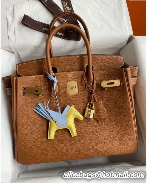 Market Sells Hermes Birkin 30cm Bag in Original Togo Leather H30 Brown/Gold 2024 (Full Handmade)