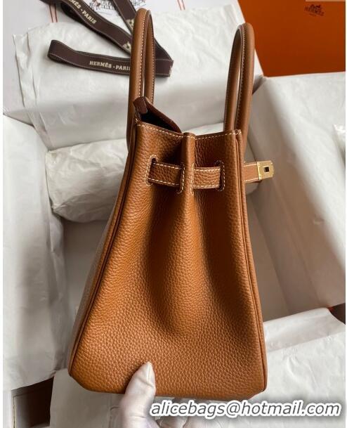 Market Sells Hermes Birkin 30cm Bag in Original Togo Leather H30 Brown/Gold 2024 (Full Handmade)