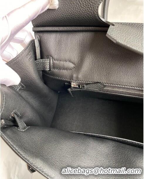 Grade Quality Hermes Birkin 35cm Bag in Original Togo Leather H35 Black/Silver 2024 (Full Handmade)