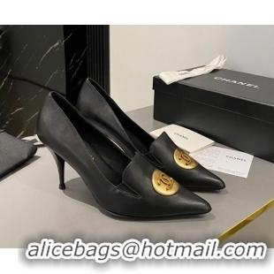 Buy Luxury Chanel Vintage Lambskin Pumps 7.5cm Black 424019