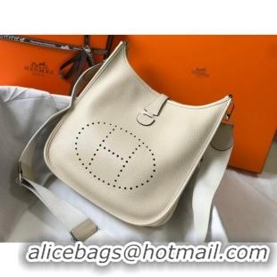 Affordable Price Hermes Evelyne Bag 29cm in Togo Calfskin H7056 Wool White 2023