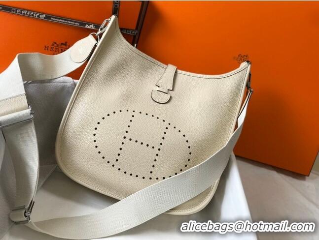 Affordable Price Hermes Evelyne Bag 29cm in Togo Calfskin H7056 Wool White 2023