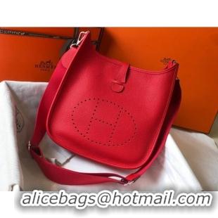 Top Quality Hermes Evelyne Bag 29cm in Togo Leather H7056 Red 2023