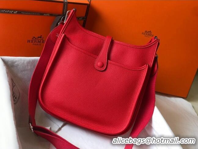 Top Quality Hermes Evelyne Bag 29cm in Togo Leather H7056 Red 2023