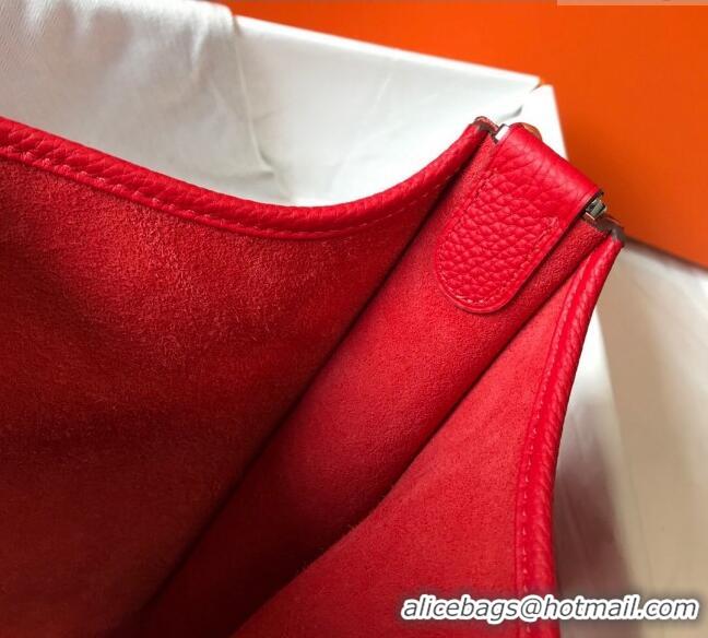 Top Quality Hermes Evelyne Bag 29cm in Togo Leather H7056 Red 2023