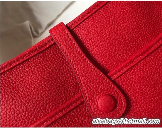 Top Quality Hermes Evelyne Bag 29cm in Togo Leather H7056 Red 2023