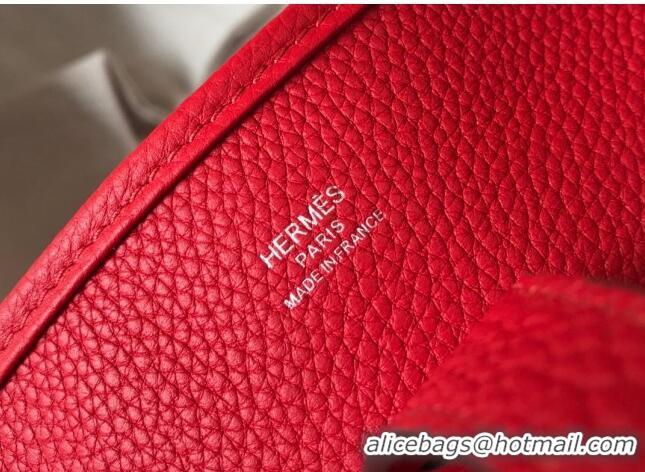 Top Quality Hermes Evelyne Bag 29cm in Togo Leather H7056 Red 2023