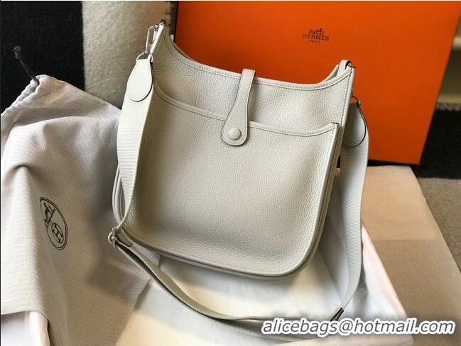 Trendy Design Hermes Evelyne Bag 29cm in Togo Leather H7056 Pearly Grey 2023