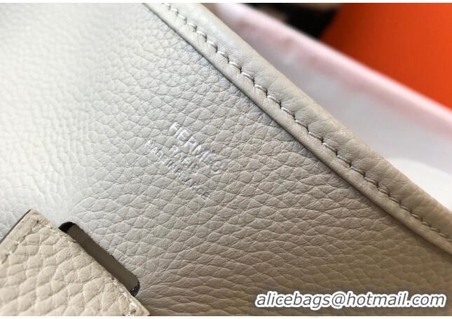 Trendy Design Hermes Evelyne Bag 29cm in Togo Leather H7056 Pearly Grey 2023