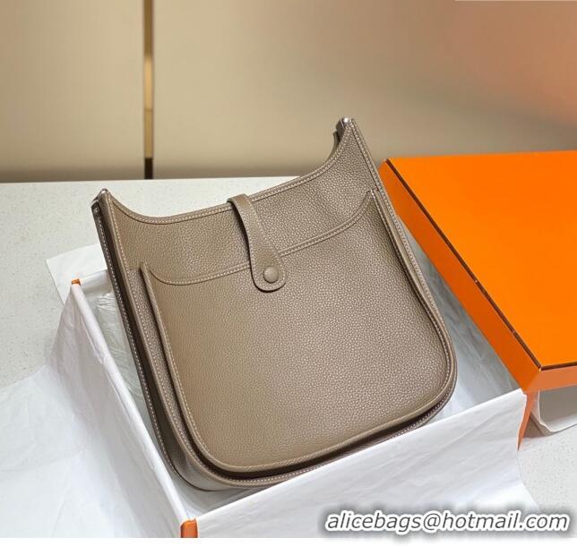 New Fashion Hermes Evelyne Bag 29cm in Togo Calfskin H7056 Elephant Grey 2023