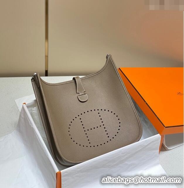 New Fashion Hermes Evelyne Bag 29cm in Togo Calfskin H7056 Elephant Grey 2023