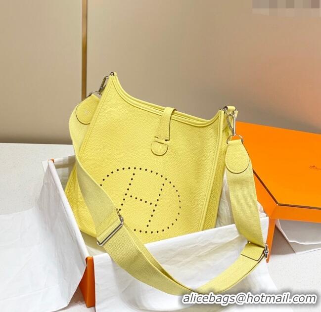 Best Quality Hermes Evelyne Bag 29cm in Togo  Leather H7056 Chick Yellow 2023