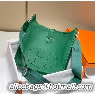 Well Crafted Hermes Evelyne Bag 29cm in Togo Leather H7056 Emerald Green 2023