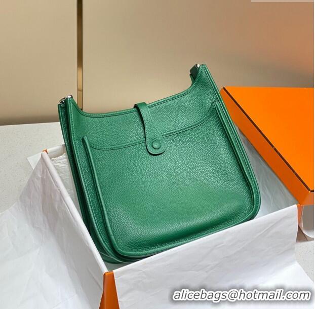 Well Crafted Hermes Evelyne Bag 29cm in Togo Leather H7056 Emerald Green 2023