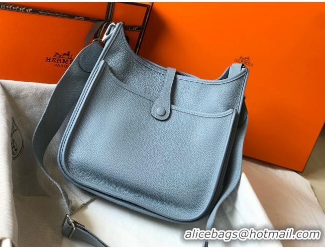 Well Crafted Hermes Evelyne Bag 29cm in Togo Leather H7056 Linen Blue 2023