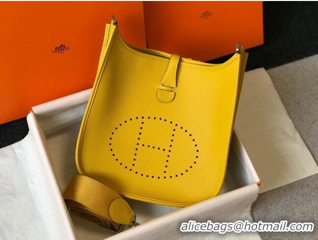 Luxurious Hermes Evelyne Bag 29cm in Togo Leather H7056 Amber Yellow 2023