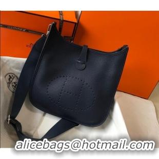 Inexpensive Hermes Evelyne Bag 29cm in Togo Leather H7056 Stone Blue 2023