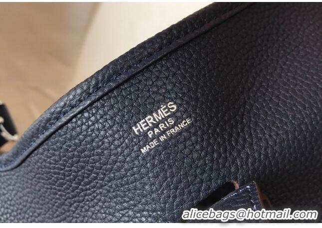 Inexpensive Hermes Evelyne Bag 29cm in Togo Leather H7056 Stone Blue 2023