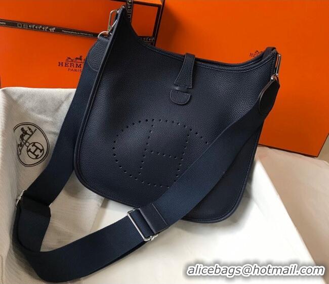 Inexpensive Hermes Evelyne Bag 29cm in Togo Leather H7056 Stone Blue 2023