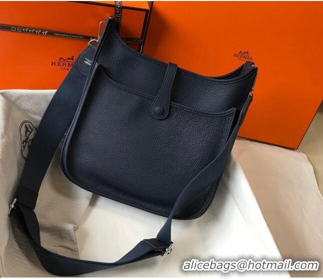 Inexpensive Hermes Evelyne Bag 29cm in Togo Leather H7056 Stone Blue 2023