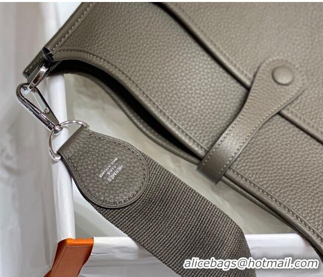 Reasonable Price Hermes Evelyne Bag 29cm in Togo Leather H7056 Tin Grey 2023