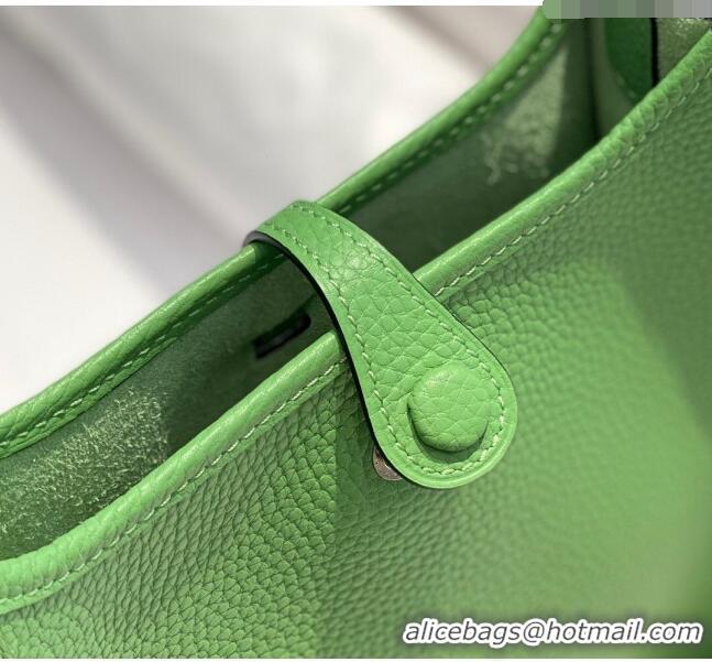 Luxury Cheap Hermes Evelyne Mini Bag 18cm in Togo Leather H7056 Avocado Green 2023