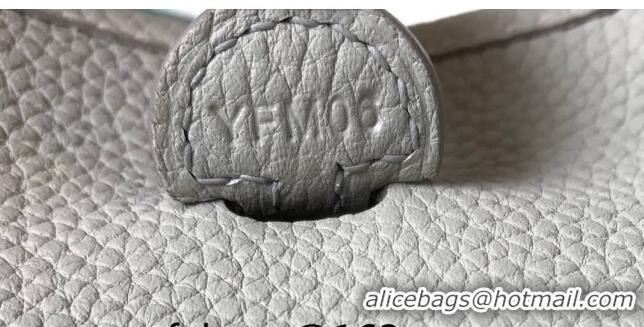 Best Quality Hermes Evelyne Mini Bag 18cm in Togo  Leather H1048 Pearl Grey/Gold 2023 (Half Handmade)