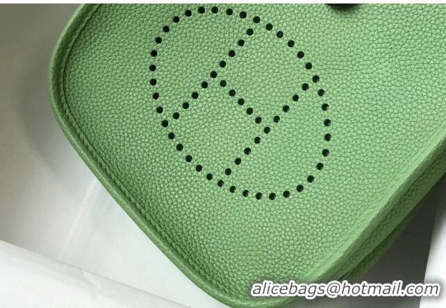 Top Quality Hermes Evelyne Mini Bag 18cm in Togo Leather H1048 Avocado Green 2023 (Half Handmade)