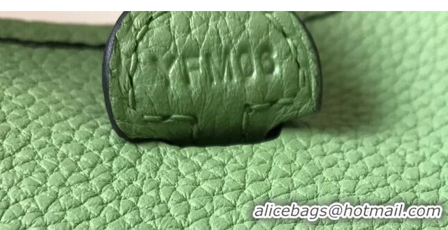 Top Quality Hermes Evelyne Mini Bag 18cm in Togo Leather H1048 Avocado Green 2023 (Half Handmade)