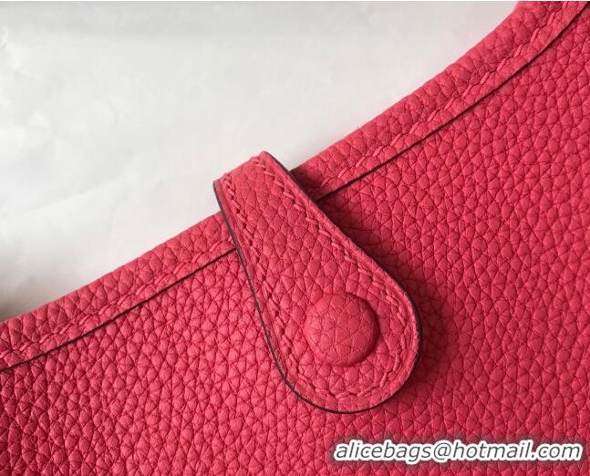 Shop Best Hermes Evelyne Mini Bag 18cm in Togo Leather H1048 Rose Lipstick Pink 2023 (Half Handmade)