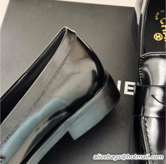 Best Price Chanel Patent Calfskin Loafers G45504 Black 424048