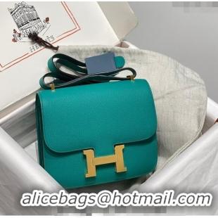 Best Price Hermes Constance Bag 18cm in Epsom Leather H3037 Verona Green 2023 (Half Handmade)