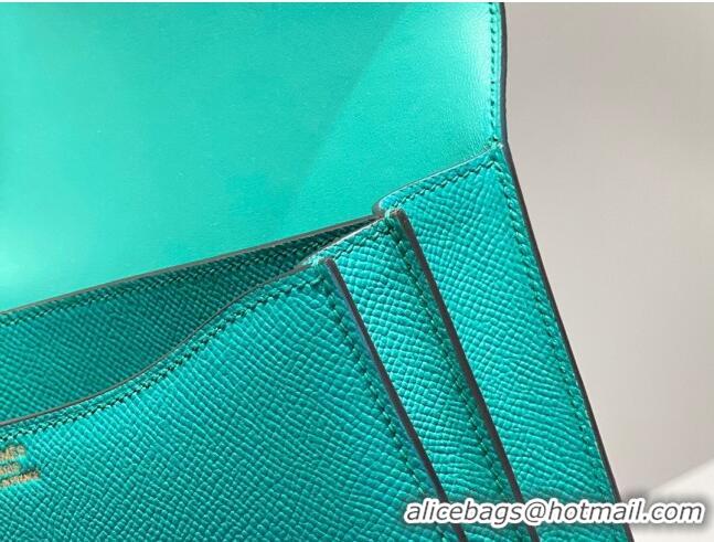 Best Price Hermes Constance Bag 18cm in Epsom Leather H3037 Verona Green 2023 (Half Handmade)