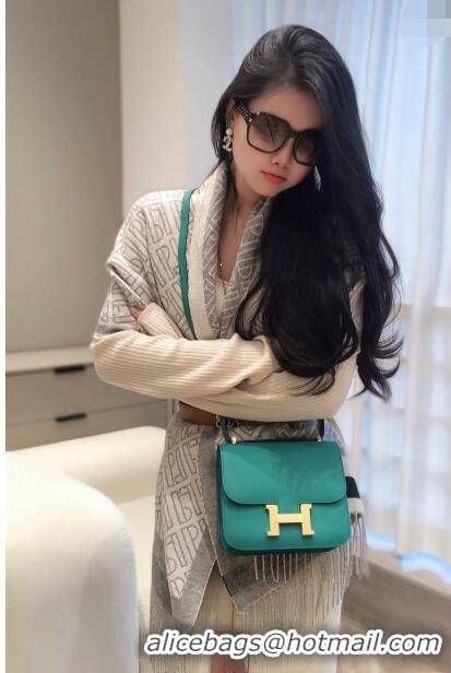 Best Price Hermes Constance Bag 18cm in Epsom Leather H3037 Verona Green 2023 (Half Handmade)