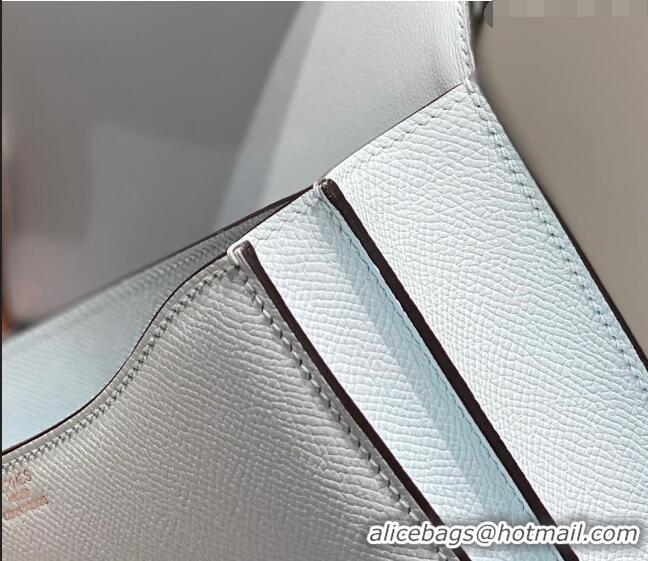 Top Quality Hermes Constance Bag 18cm in Epsom Leather H3037 Grail Blue 2023 (Half Handmade)