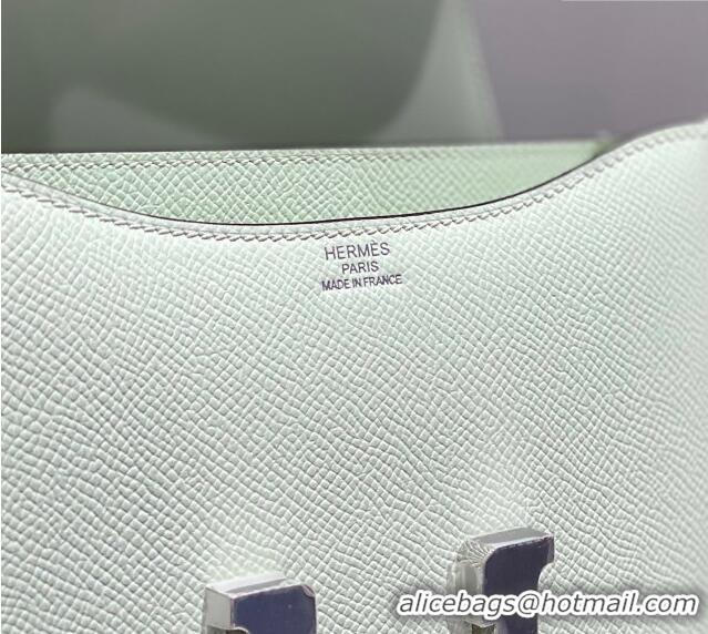 Most Popular Hermes Constance Bag 18cm in Epsom Leather H3037 Bubble Green 2023 (Half Handmade)