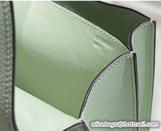 Most Popular Hermes Constance Bag 18cm in Epsom Leather H3037 Bubble Green 2023 (Half Handmade)