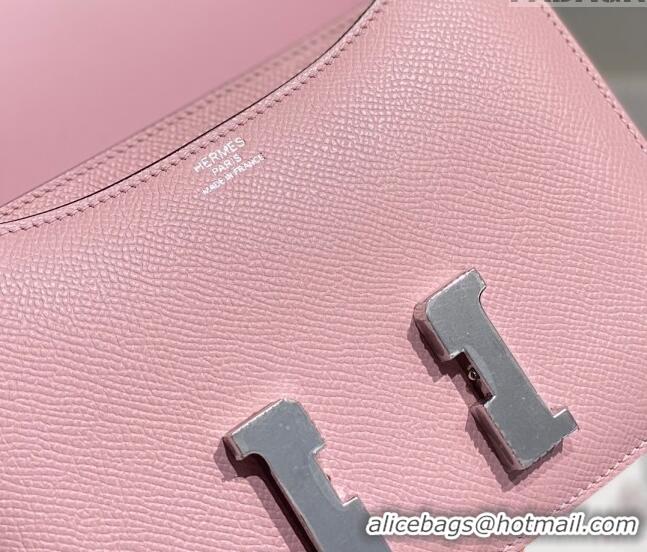 Well Crafted Hermes Constance Bag 18cm in Epsom Leather H3037 Cream Pink 2023 (Half Handmade)