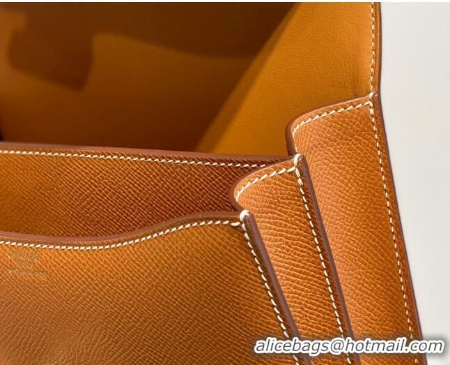 Grade Design Hermes Constance Bag 18cm in Epsom Leather H3037 Brown/Gold 2023 (Half Handmade)