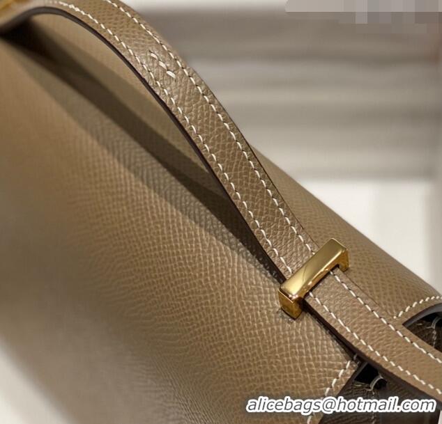 Best Price Hermes Constance Bag 18cm in Epsom Leather H3037 Elephant Grey/Gold 2023 (Half Handmade)