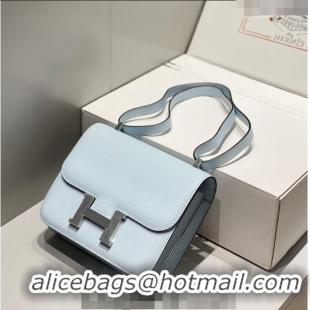 Low Cost Hermes Classic Constance Bag 23cm in Epsom Leather H3038 Grail Blue/Silver 2023