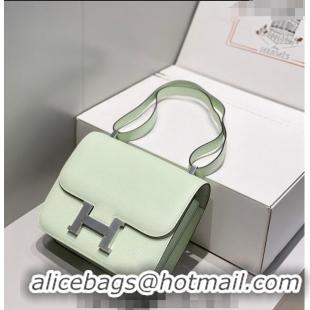 Best Grade Hermes Classic Constance Bag 23cm in Epsom Leather H3038 Bubble Green/Silver 2023