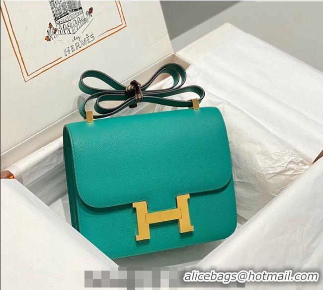 Top Design Hermes Classic Constance Bag 23cm in Epsom Leather H3038 Verona Green/Gold 2023