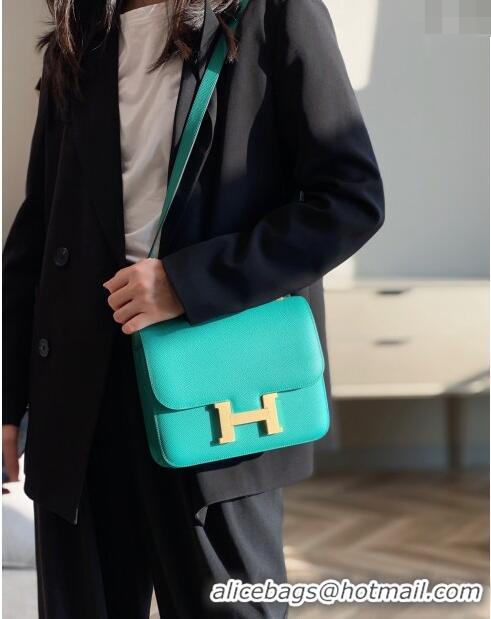 Top Design Hermes Classic Constance Bag 23cm in Epsom Leather H3038 Verona Green/Gold 2023