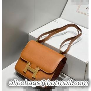 Well Crafted Hermes Classic Constance Bag 23cm in Epsom Leather H3038 Golden Brown 2023