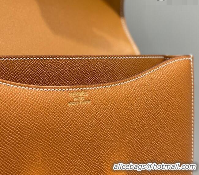 Well Crafted Hermes Classic Constance Bag 23cm in Epsom Leather H3038 Golden Brown 2023