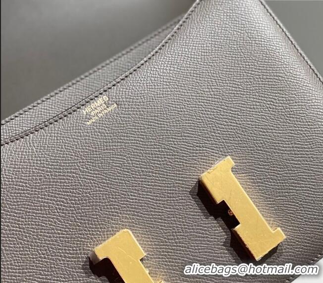 Top Design Hermes Classic Constance Bag 23cm in Epsom Leather H3038 Etain Grey/Gold 2023