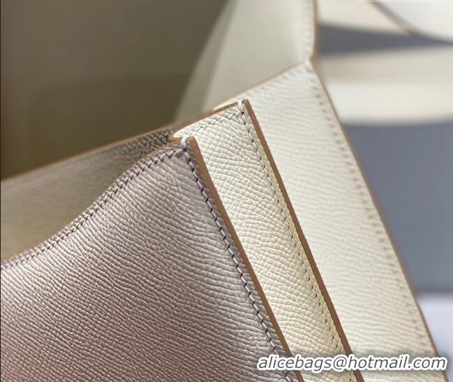 Top Quality Hermes Classic Constance Bag 23cm in Epsom Leather H3038 Cream White/Gold 2023